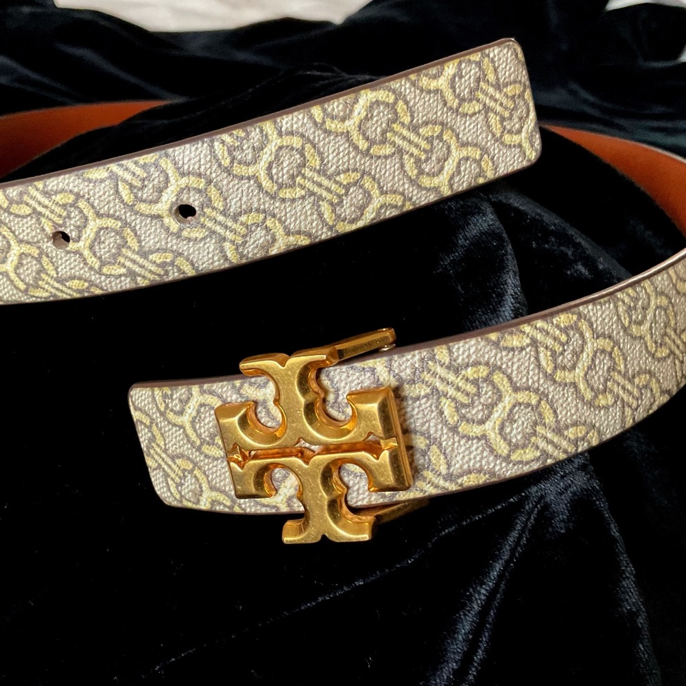 Tory Burch Leather reversible belt